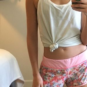 Lululemon floral workout shorts